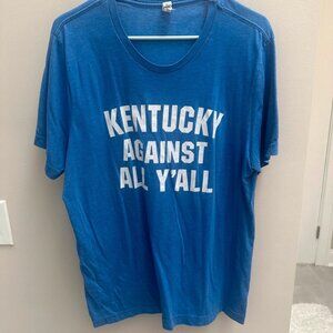 Kentucky against all y'all graphic tee - size xl